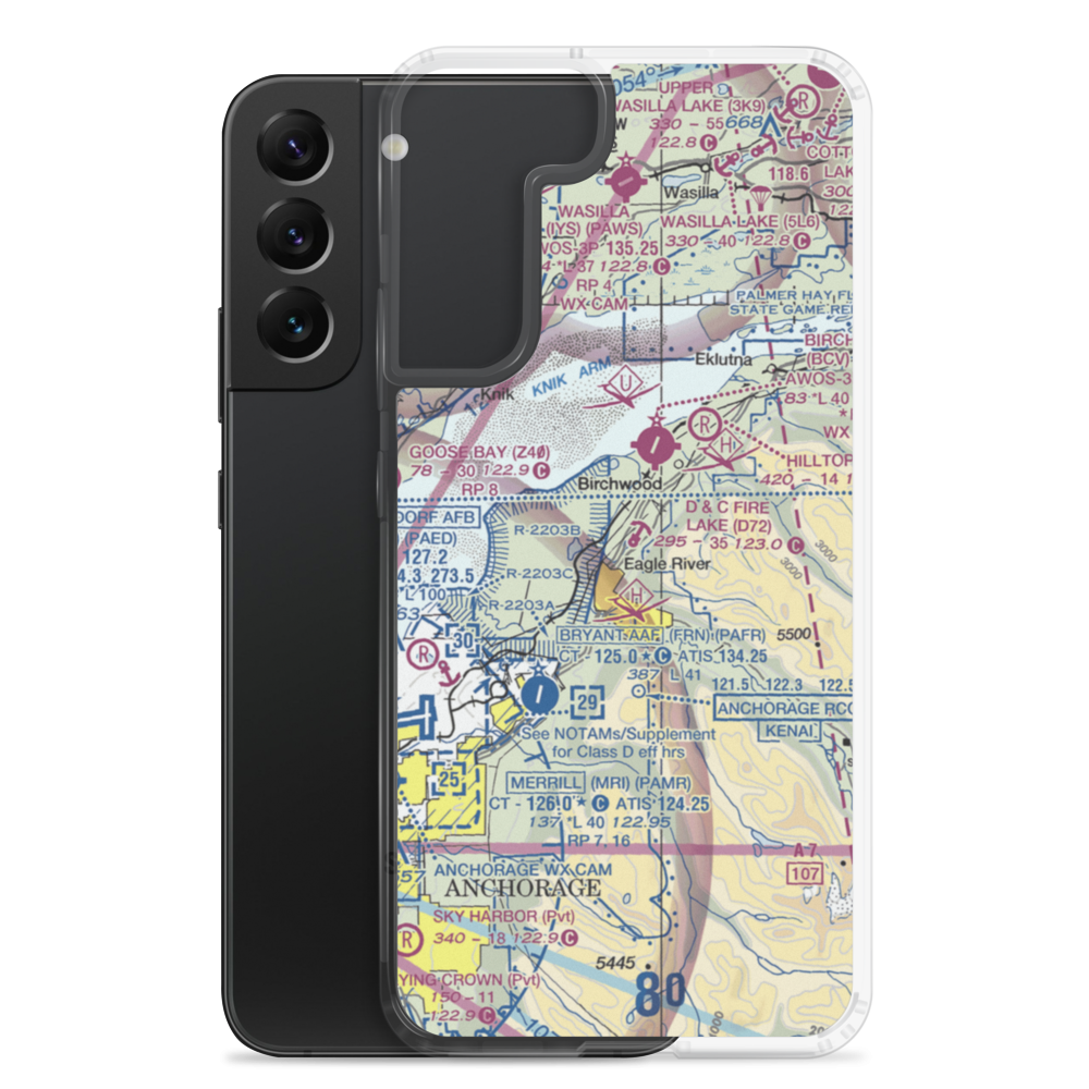 D&C Fire Lake Flying Club Seaplane Base (D72) VFR Sectional Samsung Case Samsung Galaxy S22 Plus model shown