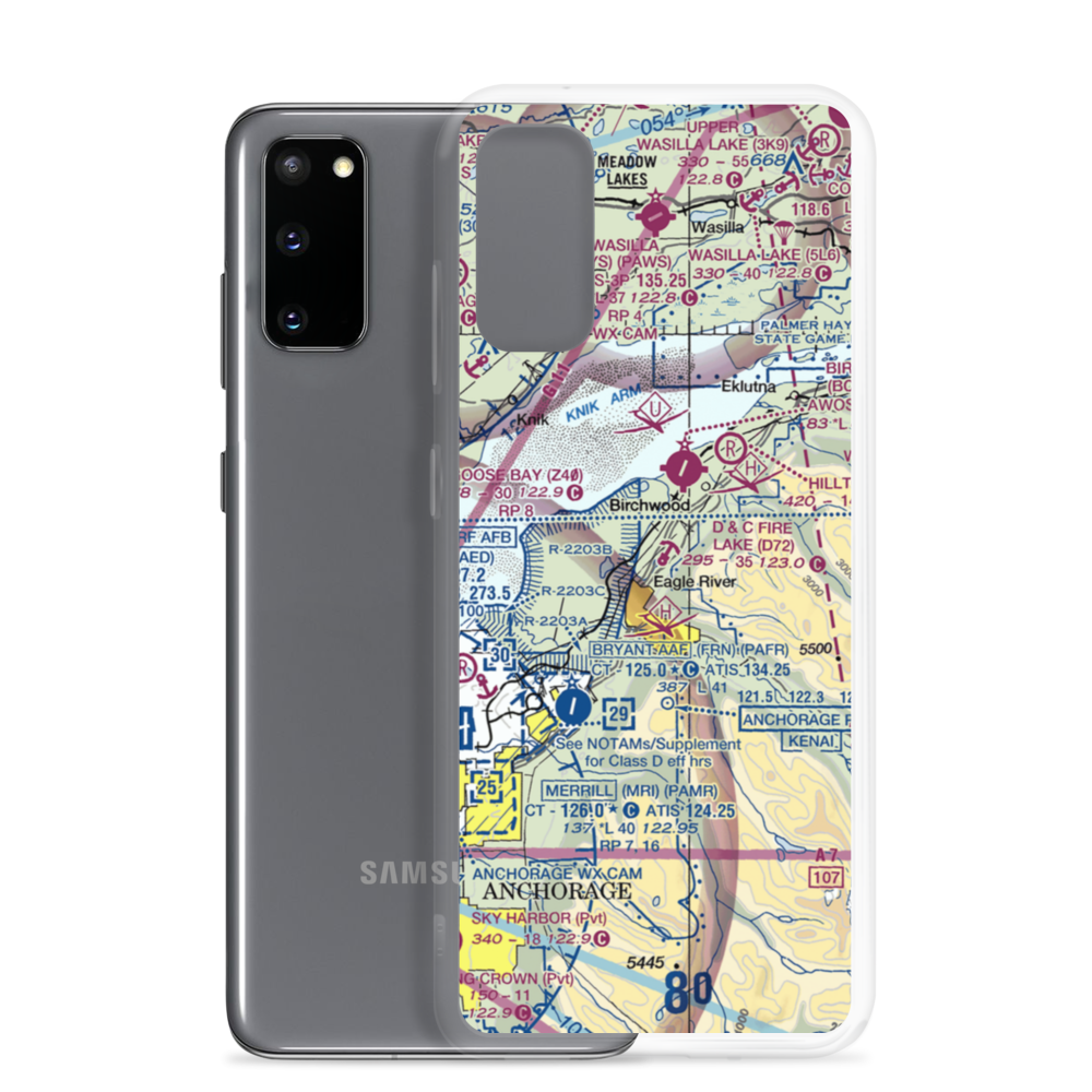 D&C Fire Lake Flying Club Seaplane Base (D72) VFR Sectional Samsung Case Samsung Galaxy S20 model shown