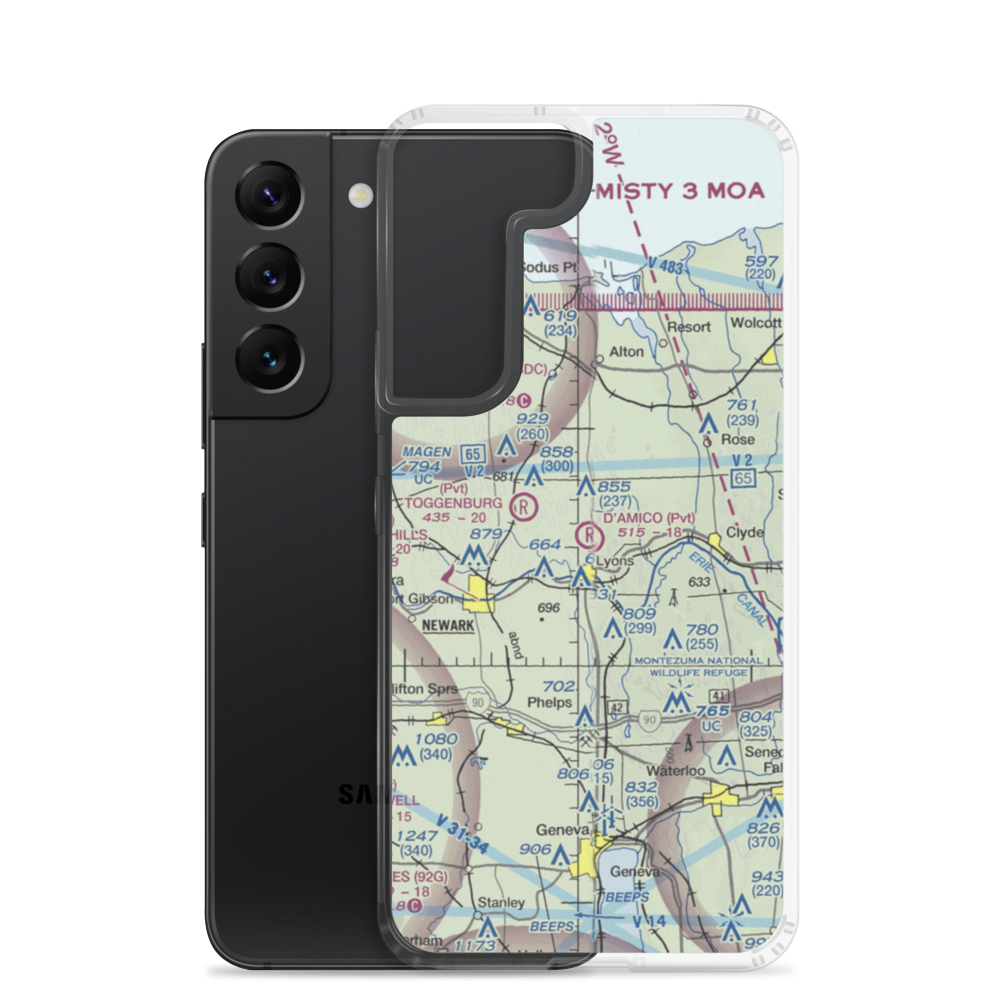 D'Amico Airport (NY13) VFR Sectional Samsung Case Samsung Galaxy S22 model shown