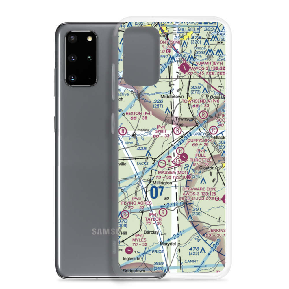 D'Angelo Airport (6MD7) VFR Sectional Samsung Case Samsung Galaxy S20 Plus model shown