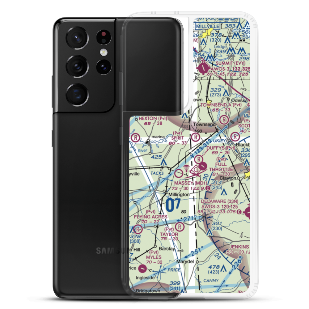 D'Angelo Airport (6MD7) VFR Sectional Samsung Case Samsung Galaxy S21 Ultra model shown