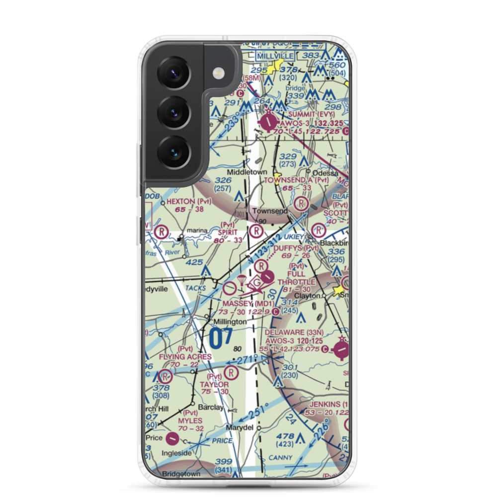 D'Angelo Airport (6MD7) VFR Sectional Samsung Case Samsung Galaxy S22 Plus model shown
