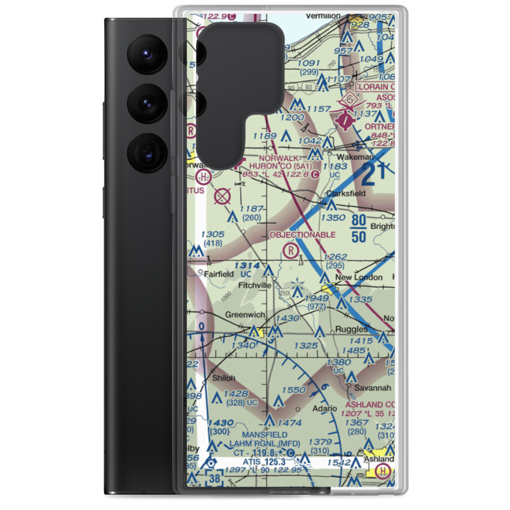 D. A. Chandler Airport (OI42) VFR Sectional Samsung Case Samsung Galaxy S22 Ultra model shown