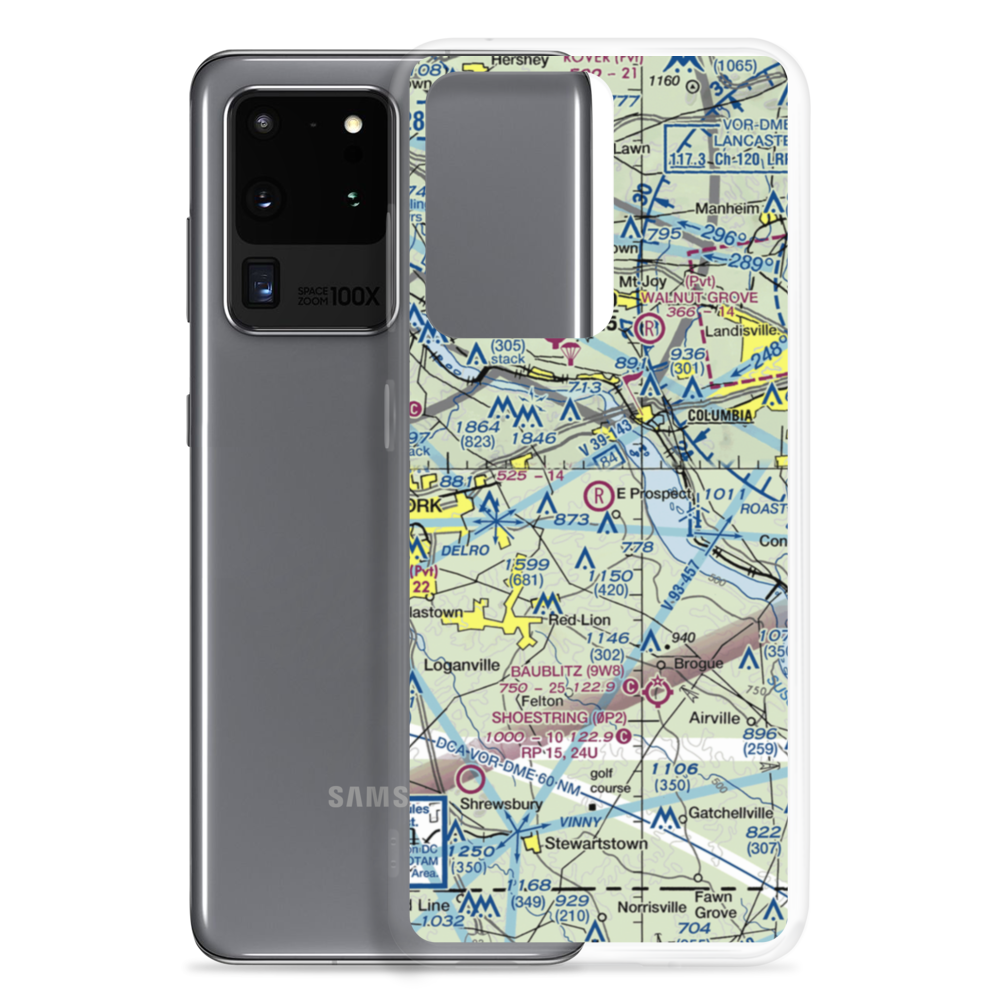D.Evans Farm Airport (PA73) VFR Sectional Samsung Case Samsung Galaxy S20 Ultra model shown