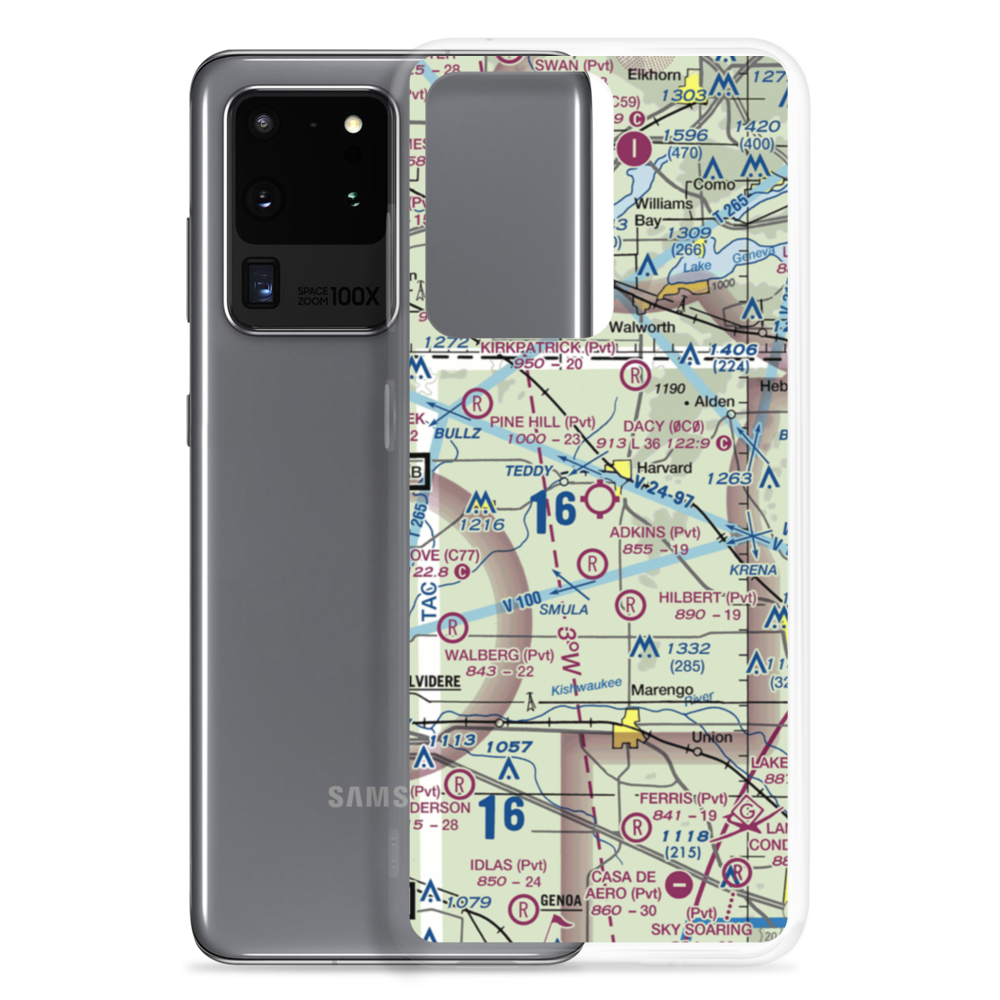 Dacy Airport (0C0) VFR Sectional Samsung Case Samsung Galaxy S20 Ultra model shown