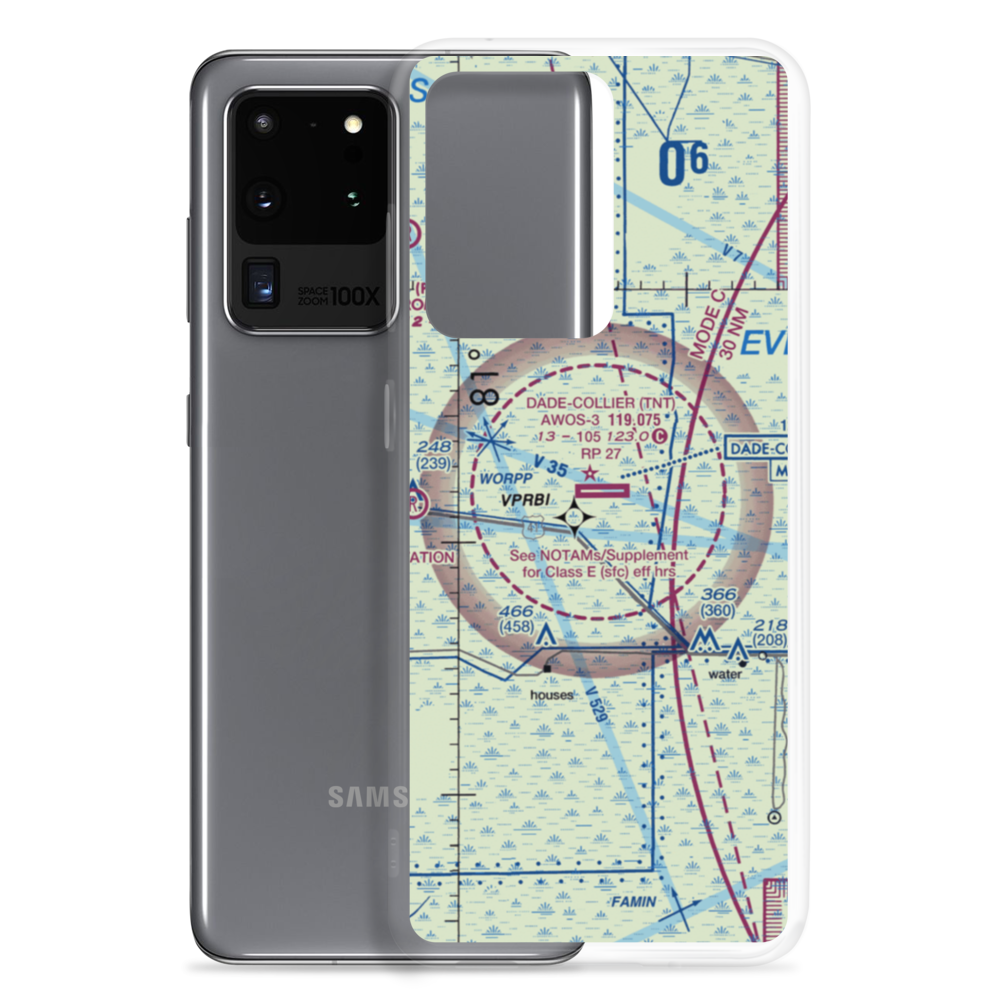 Dade Collier Training and Transition Airport (TNT) VFR Sectional Samsung Case Samsung Galaxy S20 Ultra model shown