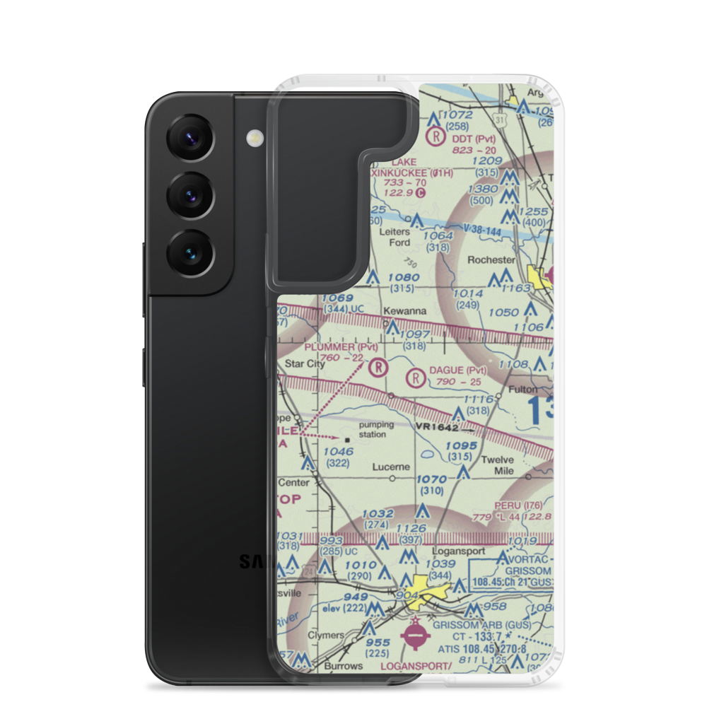 Dague Strip (II12) VFR Sectional Samsung Case Samsung Galaxy S22 model shown