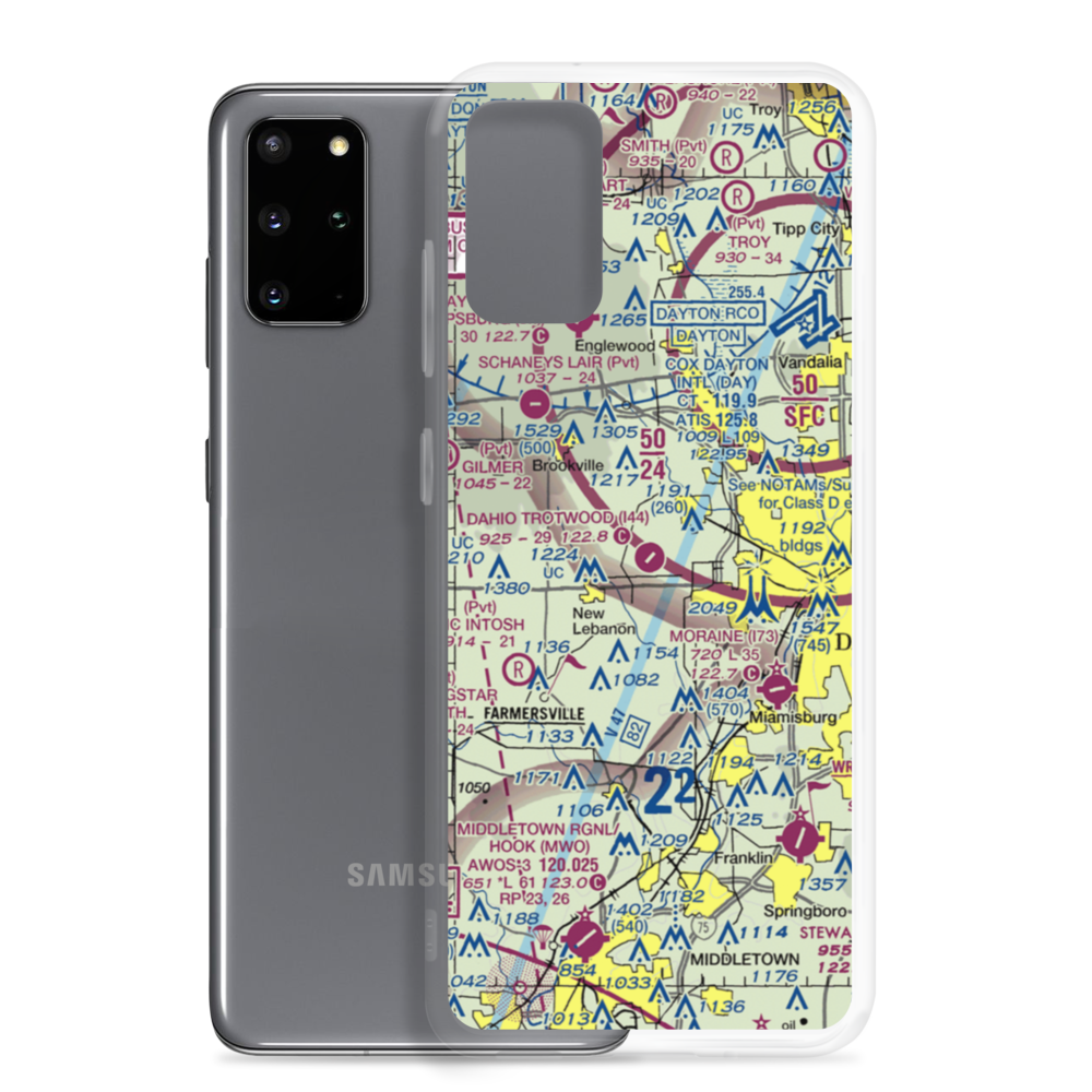 Dahio Trotwood Airport (I44) VFR Sectional Samsung Case Samsung Galaxy S20 Plus model shown