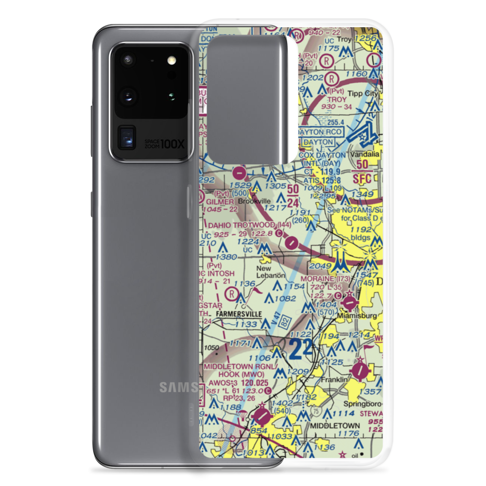 Dahio Trotwood Airport (I44) VFR Sectional Samsung Case Samsung Galaxy S20 Ultra model shown