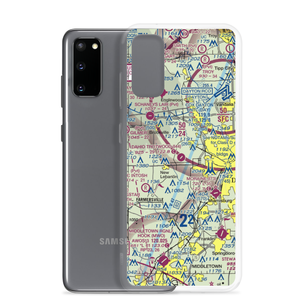 Dahio Trotwood Airport (I44) VFR Sectional Samsung Case Samsung Galaxy S20 model shown