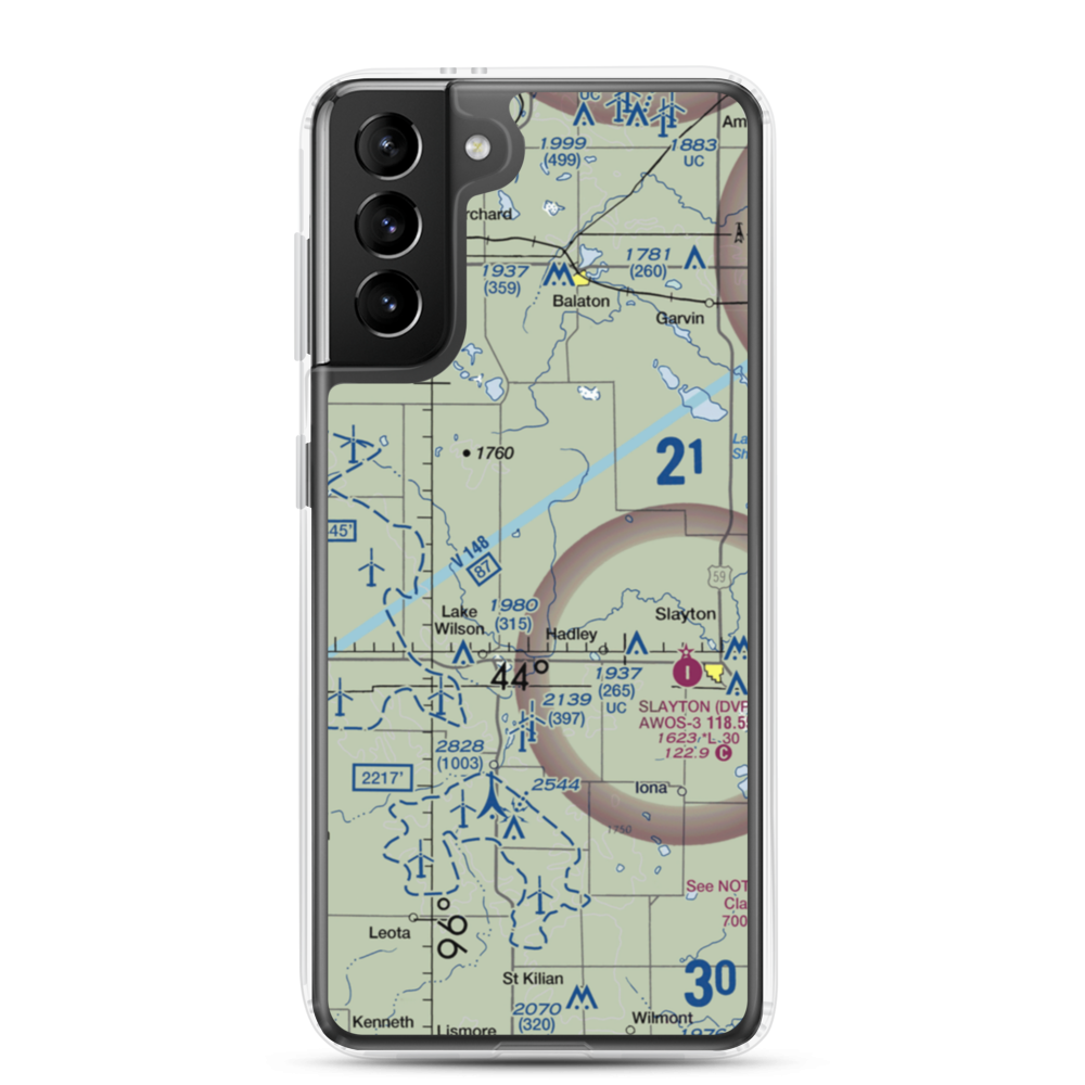 Dairyview Airport (07MN) VFR Sectional Samsung Case Samsung Galaxy S21 Plus model shown