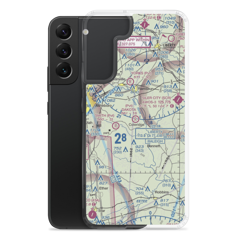 Dakota Air Ranch Airport (09NR) VFR Sectional Samsung Case Samsung Galaxy S22 Plus model shown