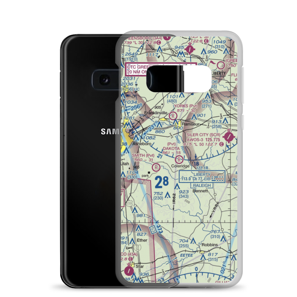 Dakota Air Ranch Airport (09NR) VFR Sectional Samsung Case Samsung Galaxy S10e model shown