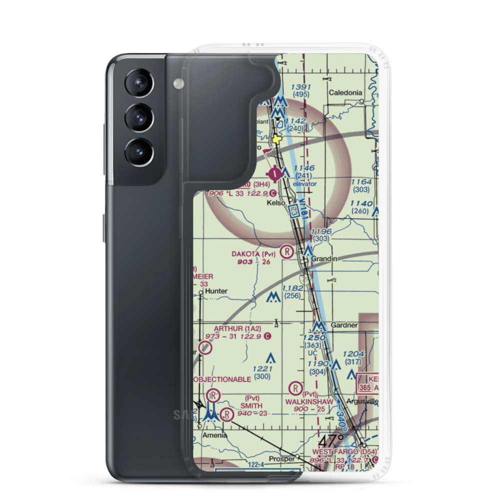 Dakota Airport (NA60) VFR Sectional Samsung Case Samsung Galaxy S21 model shown