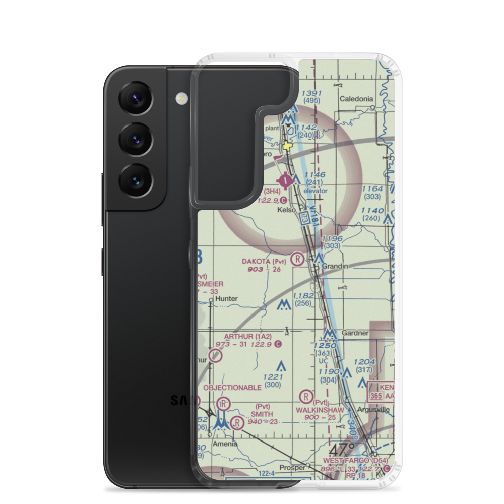 Dakota Airport (NA60) VFR Sectional Samsung Case Samsung Galaxy S22 model shown