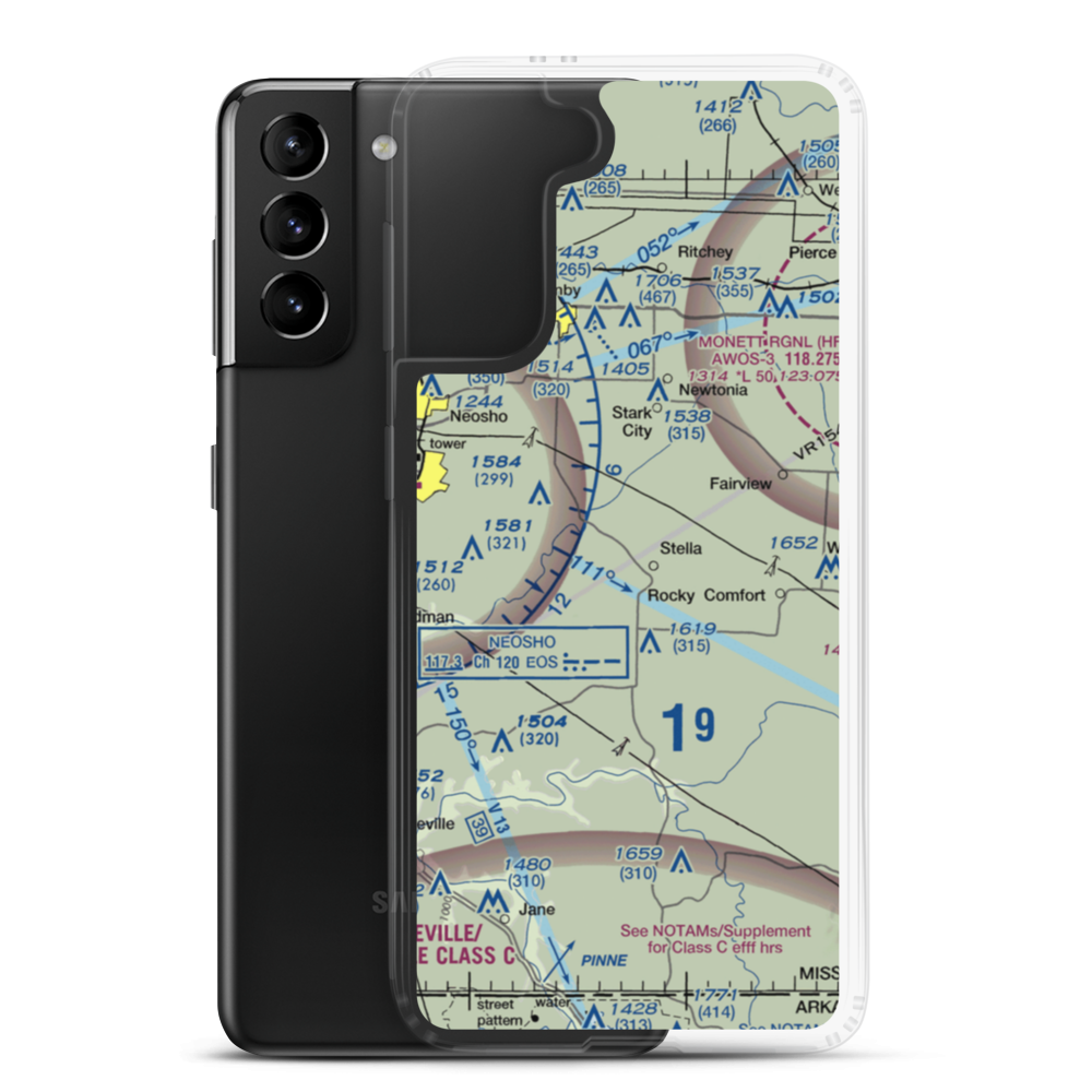 Dalbom Ultralightport (83MU) VFR Sectional Samsung Case Samsung Galaxy S21 Plus model shown