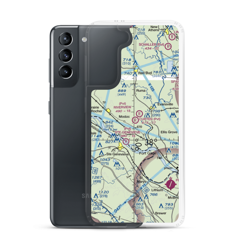 Dale Curten Farm Airport (37LL) VFR Sectional Samsung Case Samsung Galaxy S21 model shown