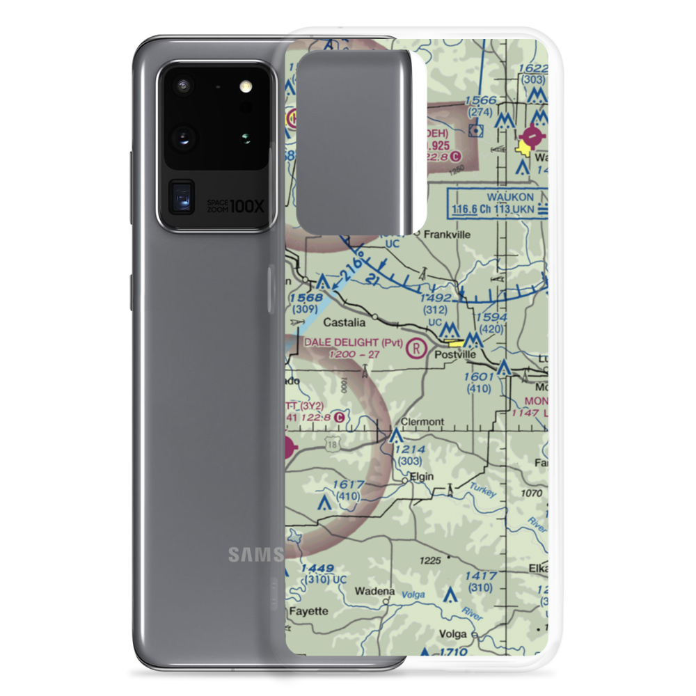 Dale Delight Airport (IA45) VFR Sectional Samsung Case Samsung Galaxy S20 Ultra model shown