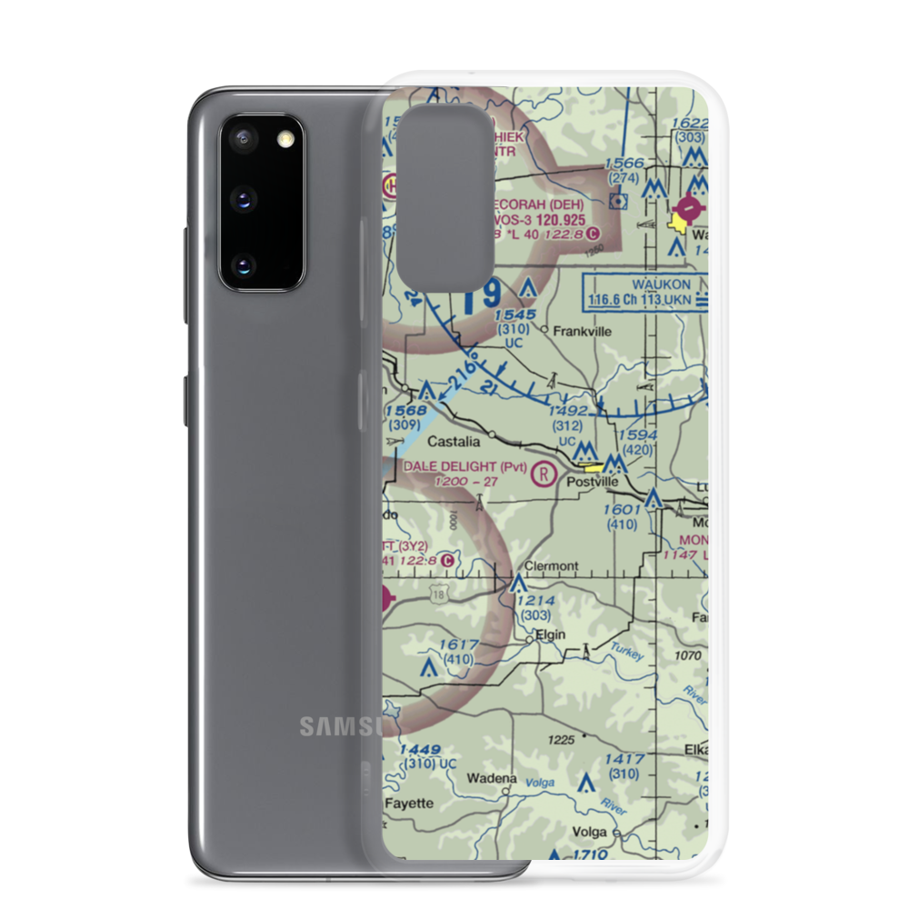 Dale Delight Airport (IA45) VFR Sectional Samsung Case Samsung Galaxy S20 model shown