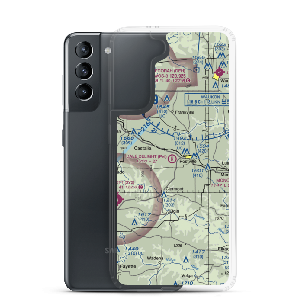 Dale Delight Airport (Y16) VFR Sectional Samsung Case Samsung Galaxy S21 model shown