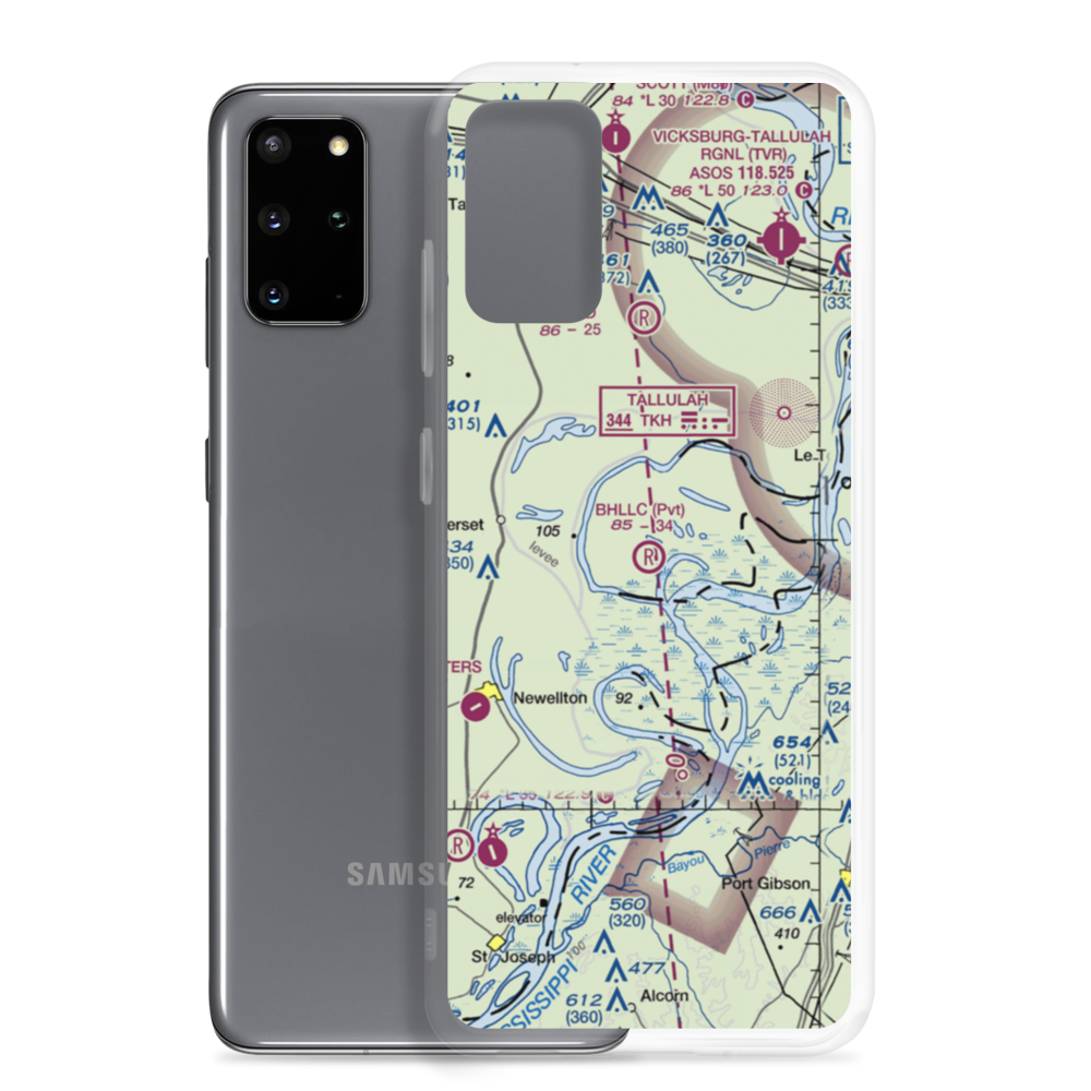 Dale Landing Strip (MS45) VFR Sectional Samsung Case Samsung Galaxy S20 Plus model shown