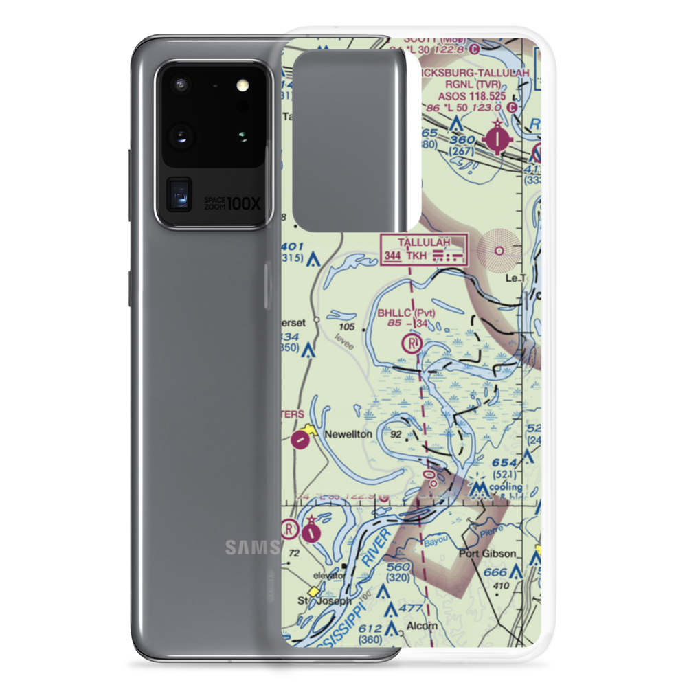 Dale Landing Strip (MS45) VFR Sectional Samsung Case Samsung Galaxy S20 Ultra model shown