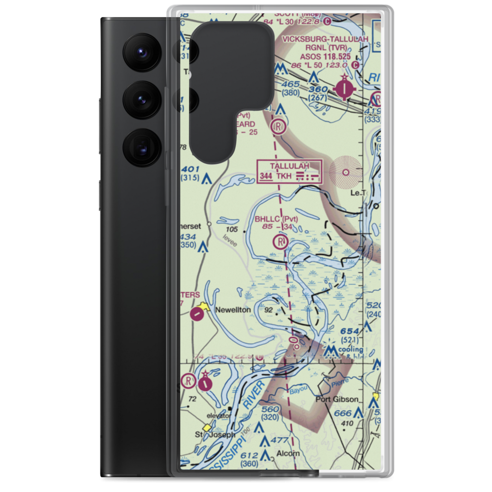 Dale Landing Strip (MS45) VFR Sectional Samsung Case Samsung Galaxy S22 Ultra model shown