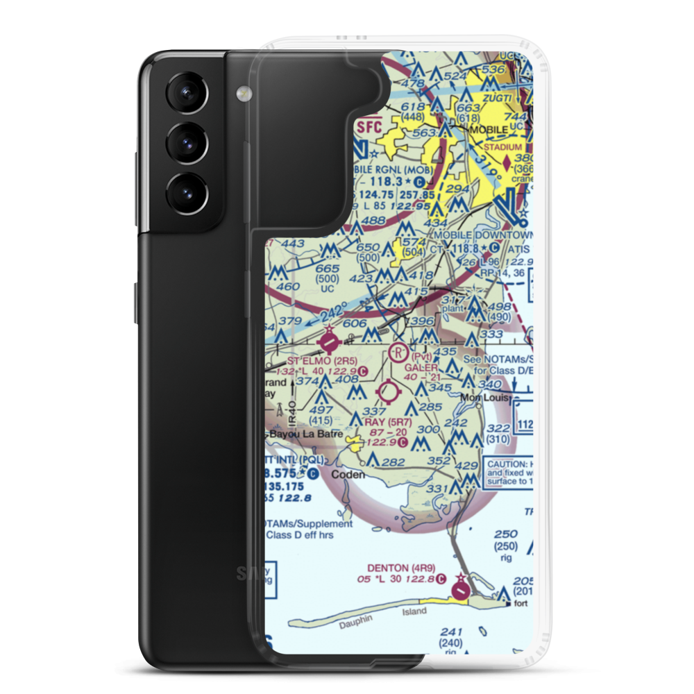 Dale O. Galer Aerodrome (2AL6) VFR Sectional Samsung Case Samsung Galaxy S21 Plus model shown