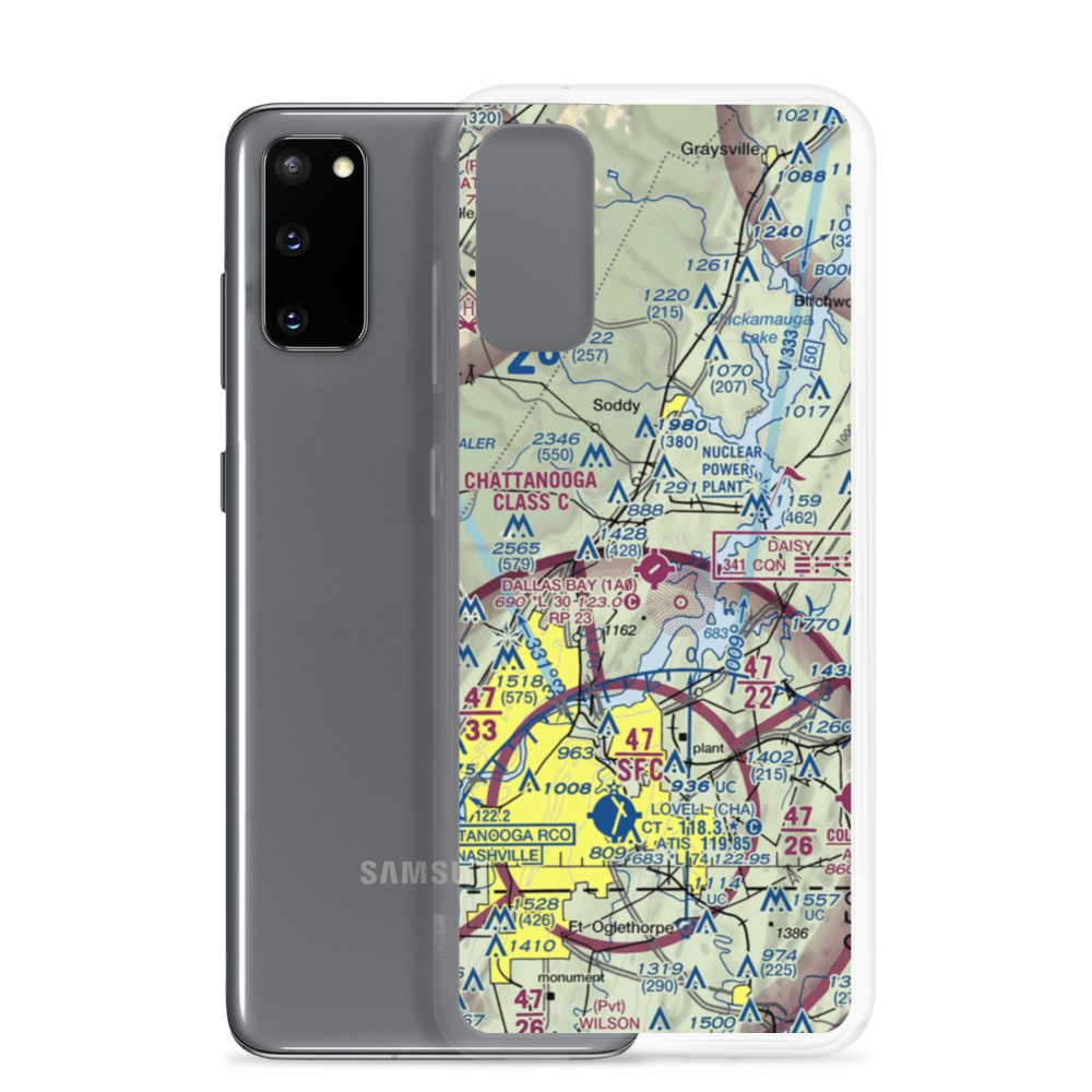 Dallas Bay Sky Park Airport (1A0) VFR Sectional Samsung Case Samsung Galaxy S20 model shown