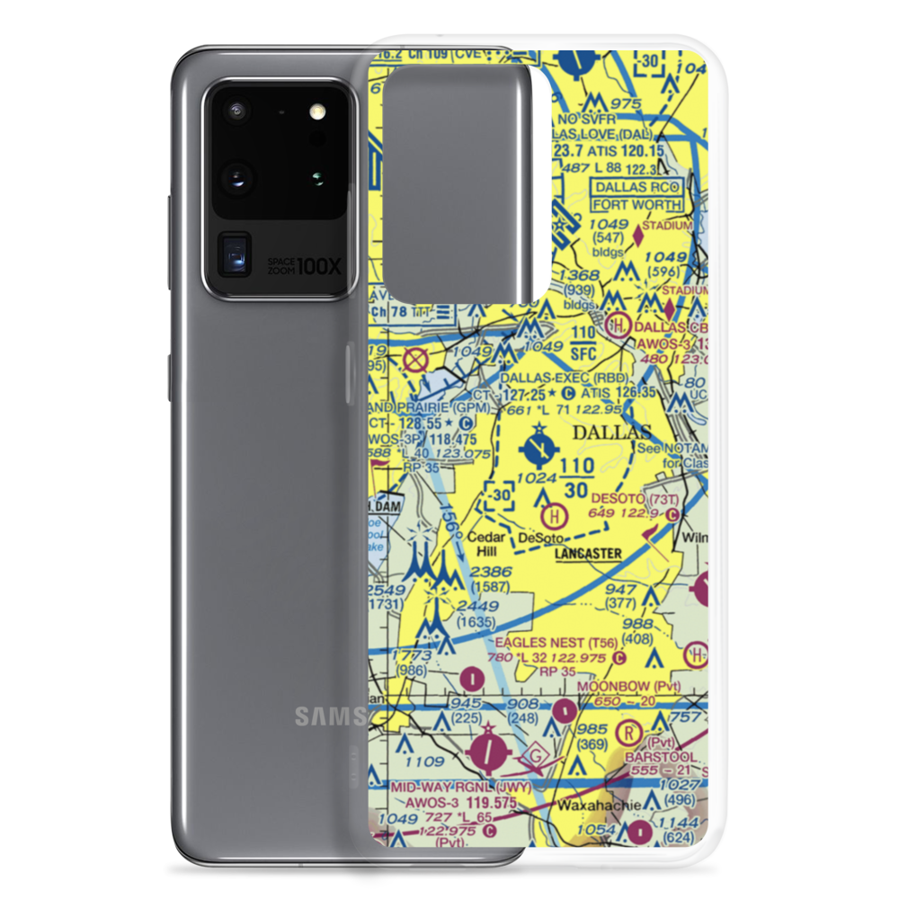Dallas Executive Airport (RBD) VFR Sectional Samsung Case Samsung Galaxy S20 Ultra model shown
