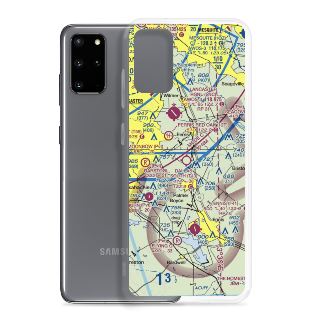 Dallas South Port Airport (T13) VFR Sectional Samsung Case Samsung Galaxy S20 Plus model shown