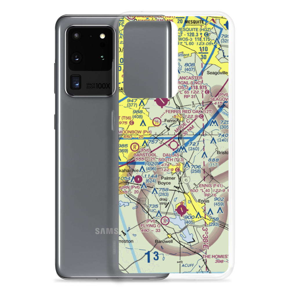 Dallas South Port Airport (T13) VFR Sectional Samsung Case Samsung Galaxy S20 Ultra model shown