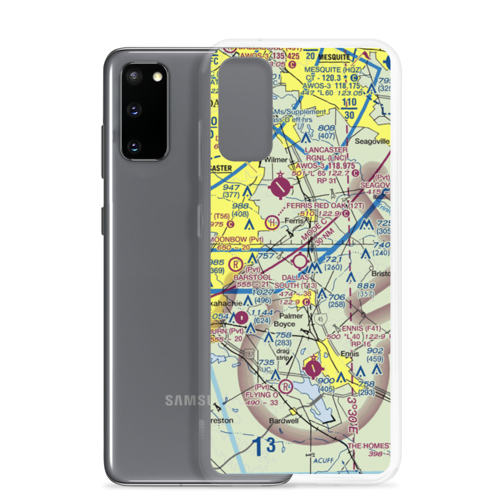 Dallas South Port Airport (T13) VFR Sectional Samsung Case Samsung Galaxy S20 model shown
