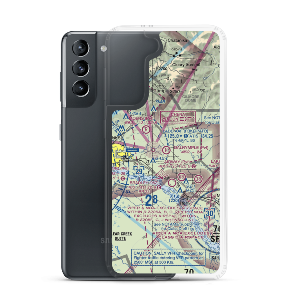 Dalrymple's Airport (31AK) VFR Sectional Samsung Case Samsung Galaxy S21 model shown