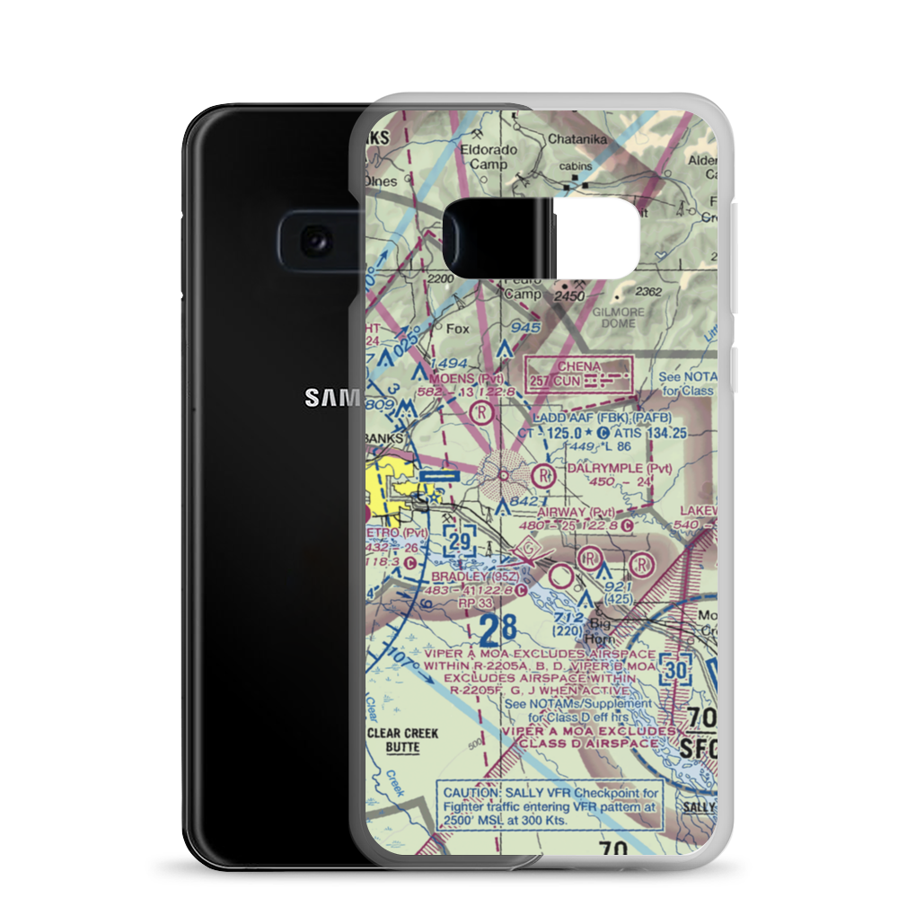 Dalrymple's Airport (31AK) VFR Sectional Samsung Case Samsung Galaxy S10e model shown