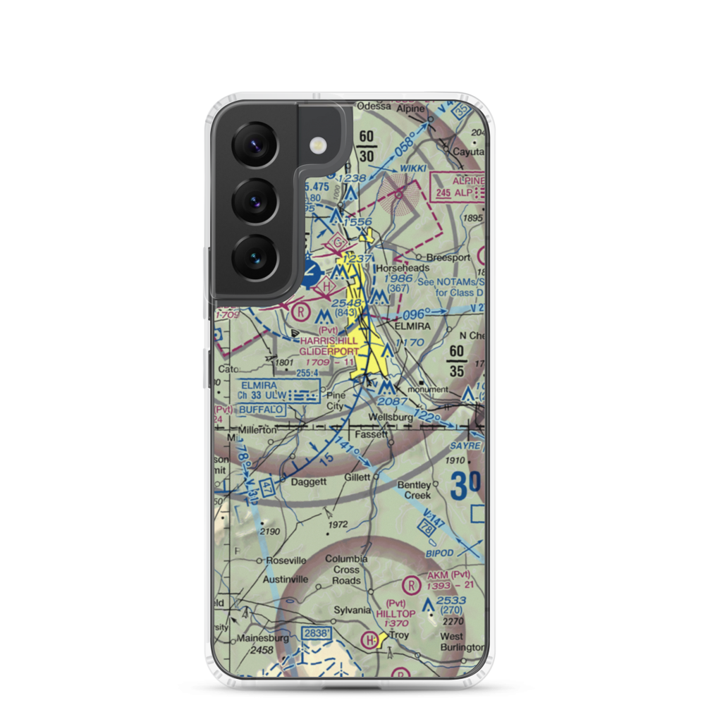 Dalrymples Airport (NK47) VFR Sectional Samsung Case Samsung Galaxy S22 model shown