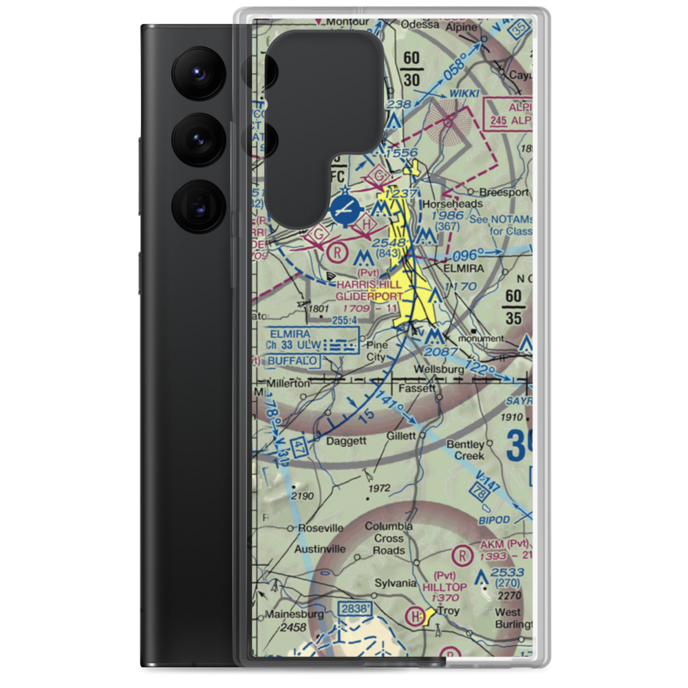 Dalrymples Airport (NK47) VFR Sectional Samsung Case Samsung Galaxy S22 Ultra model shown