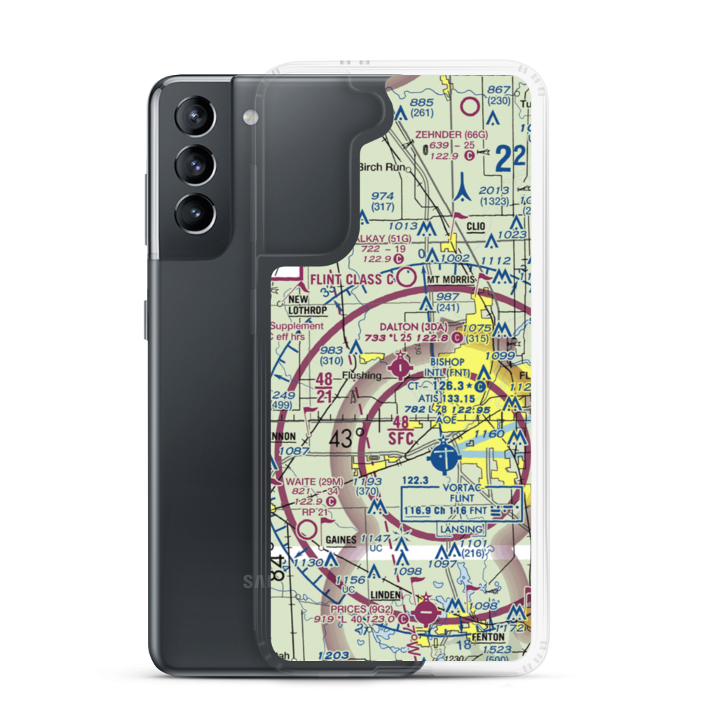 Dalton Airport (3DA) VFR Sectional Samsung Case Samsung Galaxy S21 model shown