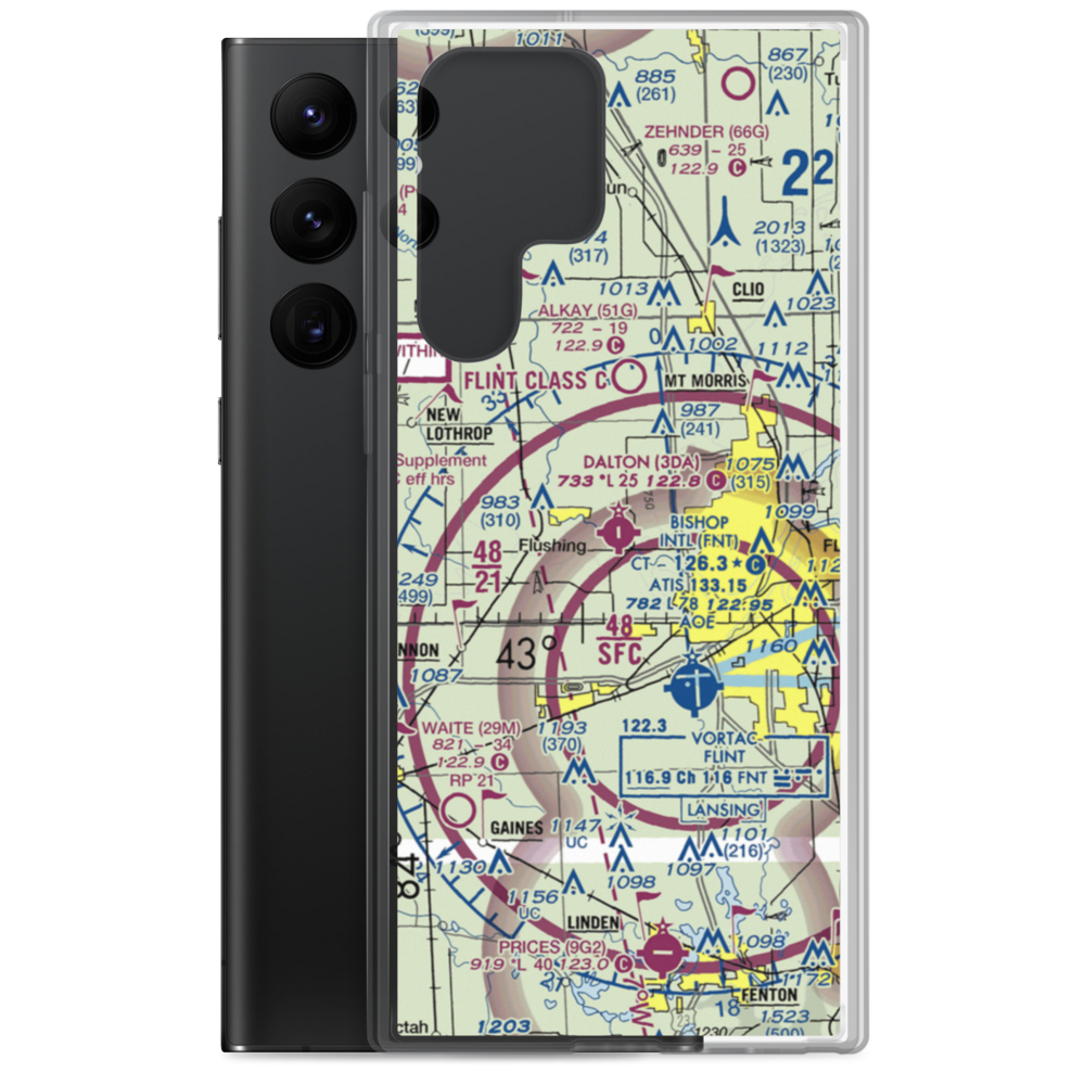 Dalton Airport (3DA) VFR Sectional Samsung Case Samsung Galaxy S22 Ultra model shown