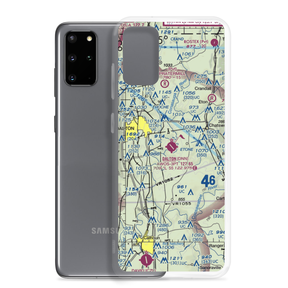 Dalton Municipal Airport (DNN) VFR Sectional Samsung Case Samsung Galaxy S20 Plus model shown
