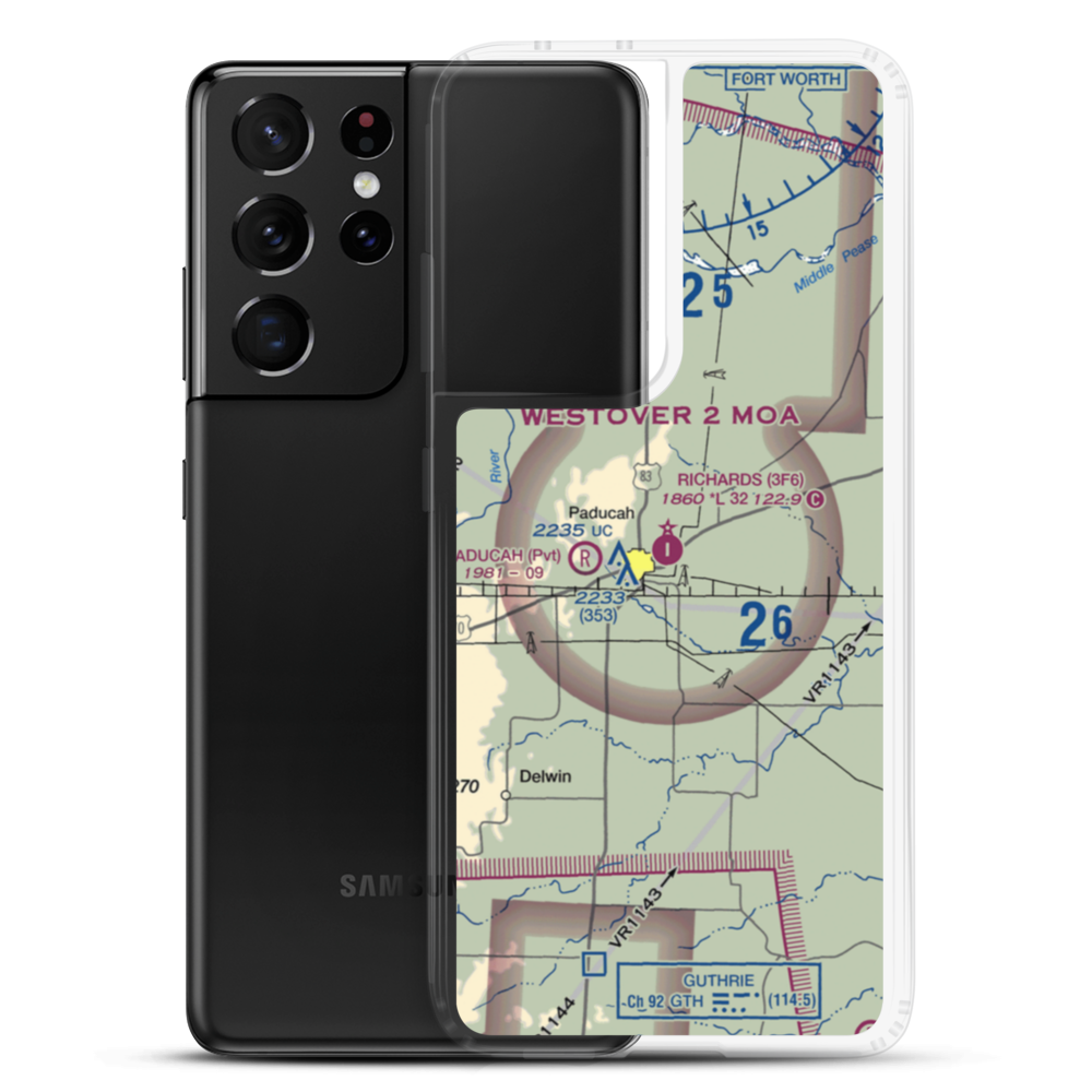 Dan E Richards Municipal Airport (3F6) VFR Sectional Samsung Case Samsung Galaxy S21 Ultra model shown