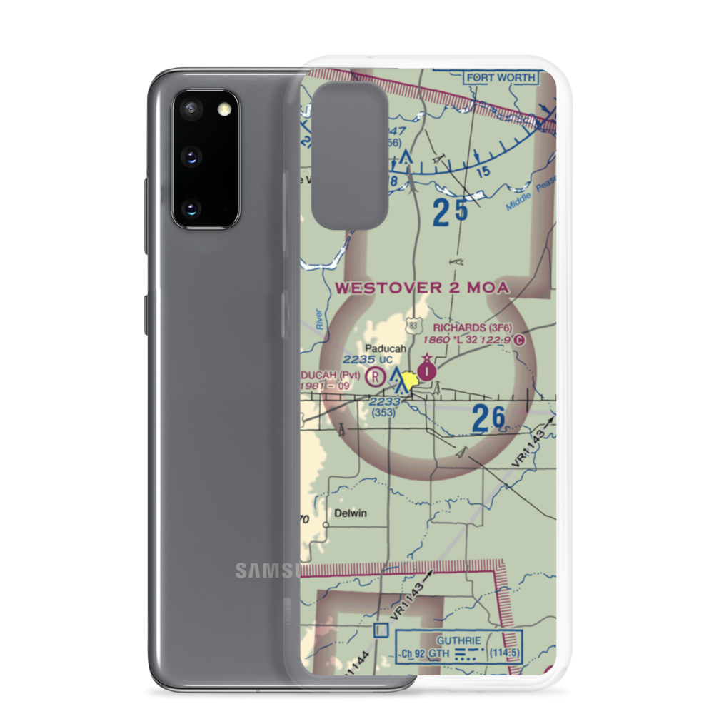 Dan E Richards Municipal Airport (3F6) VFR Sectional Samsung Case Samsung Galaxy S20 model shown