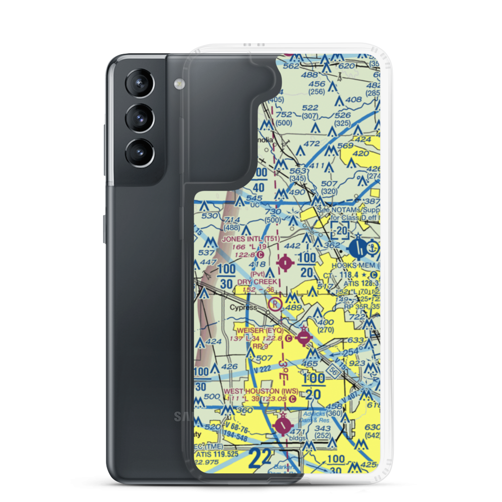 Dan Jones International Airport (T51) VFR Sectional Samsung Case Samsung Galaxy S21 model shown