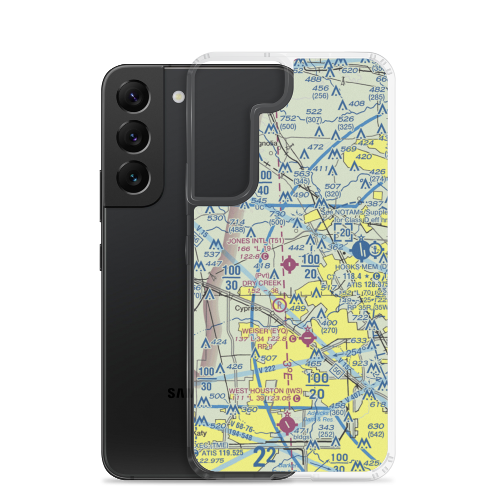 Dan Jones International Airport (T51) VFR Sectional Samsung Case Samsung Galaxy S22 model shown