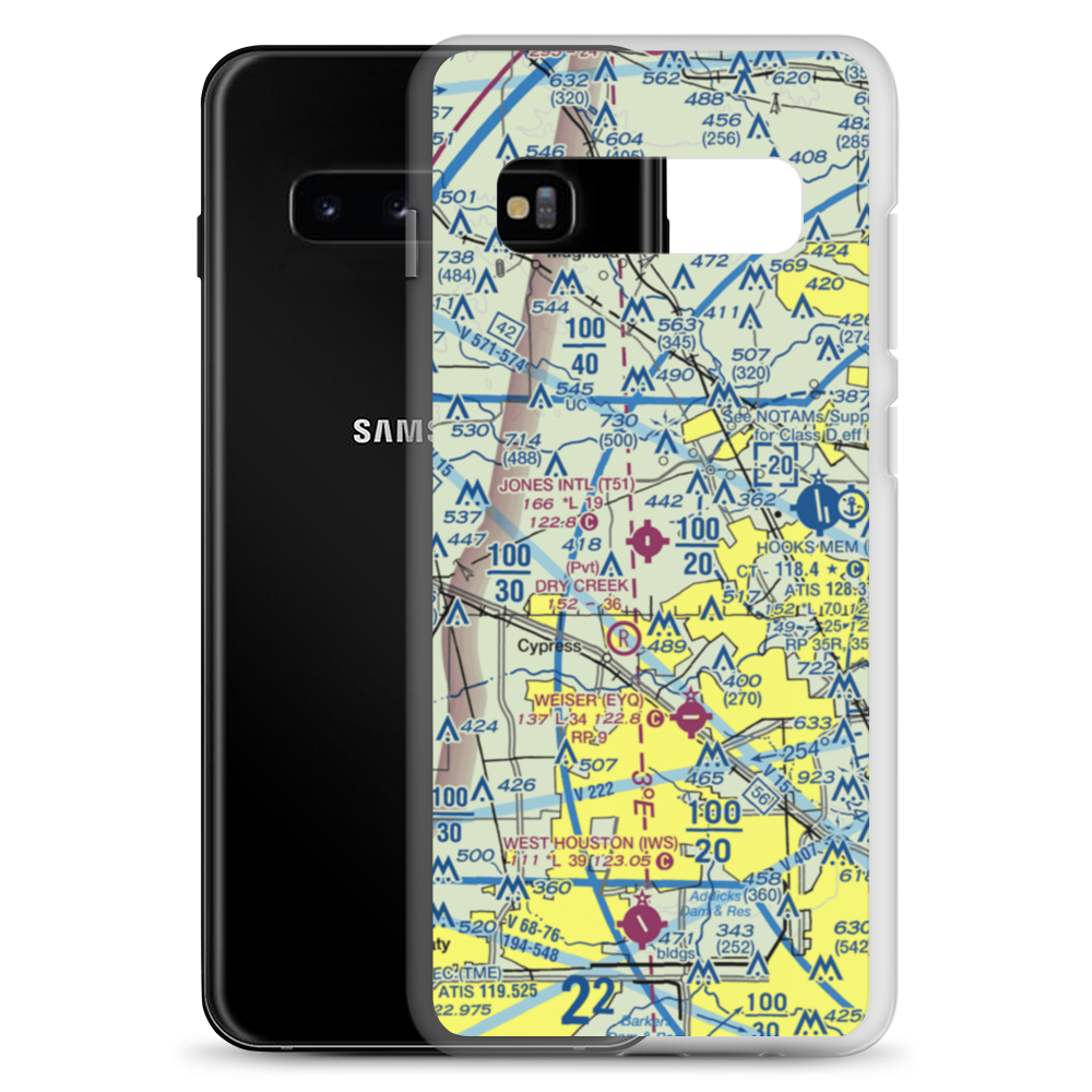 Dan Jones International Airport (T51) VFR Sectional Samsung Case Samsung Galaxy S10+ model shown