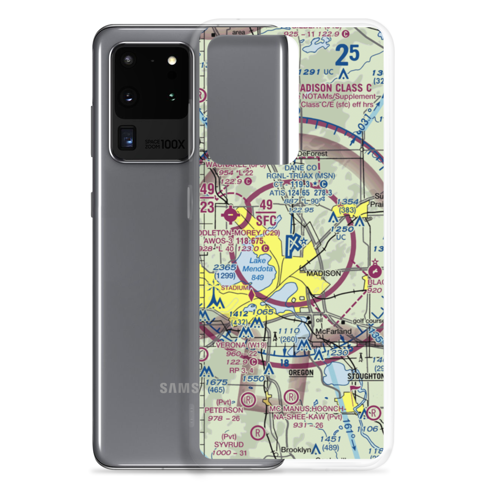 Dane County Regional Truax Field (MSN) VFR Sectional Samsung Case Samsung Galaxy S20 Ultra model shown