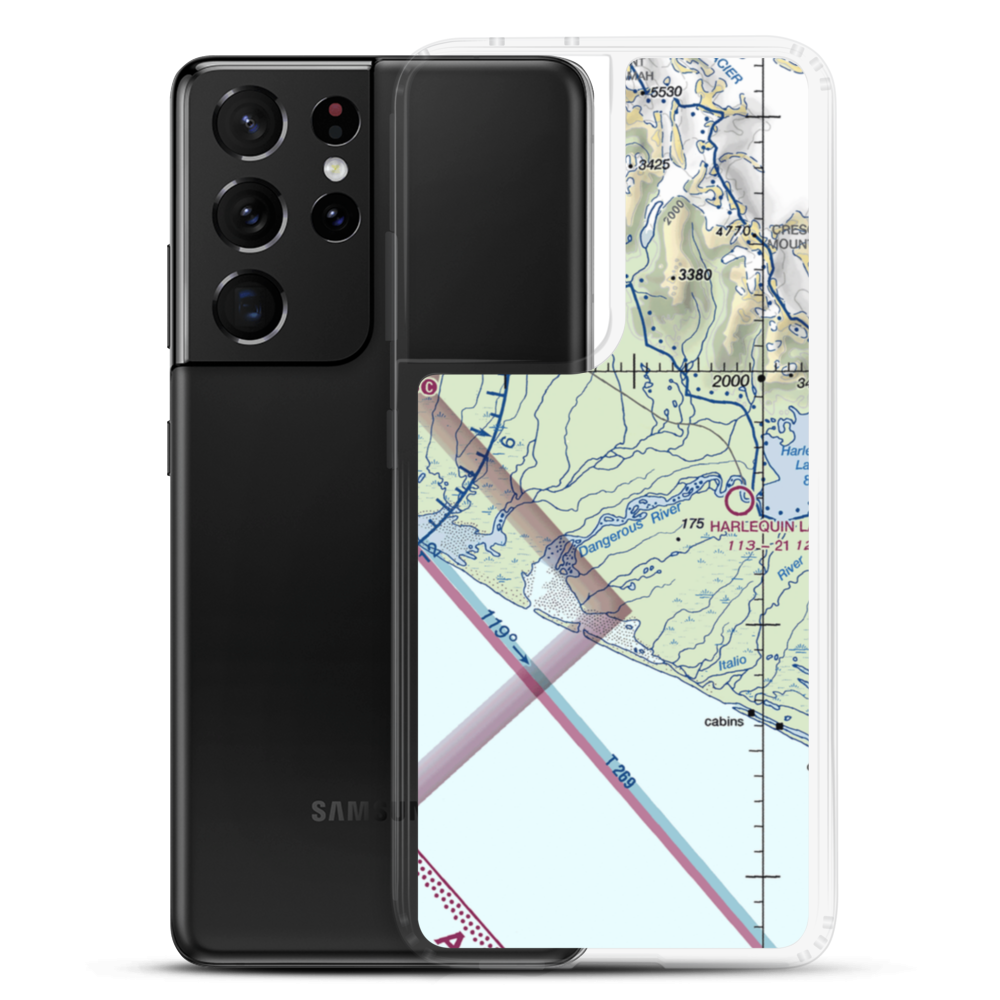 Dangerous River Airport (A70) VFR Sectional Samsung Case Samsung Galaxy S21 Ultra model shown