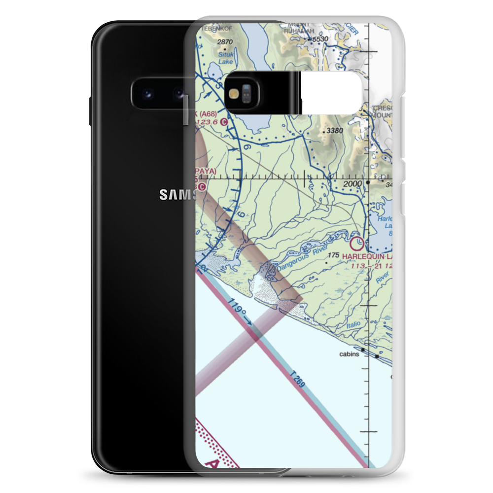 Dangerous River Airport (A70) VFR Sectional Samsung Case Samsung Galaxy S10+ model shown
