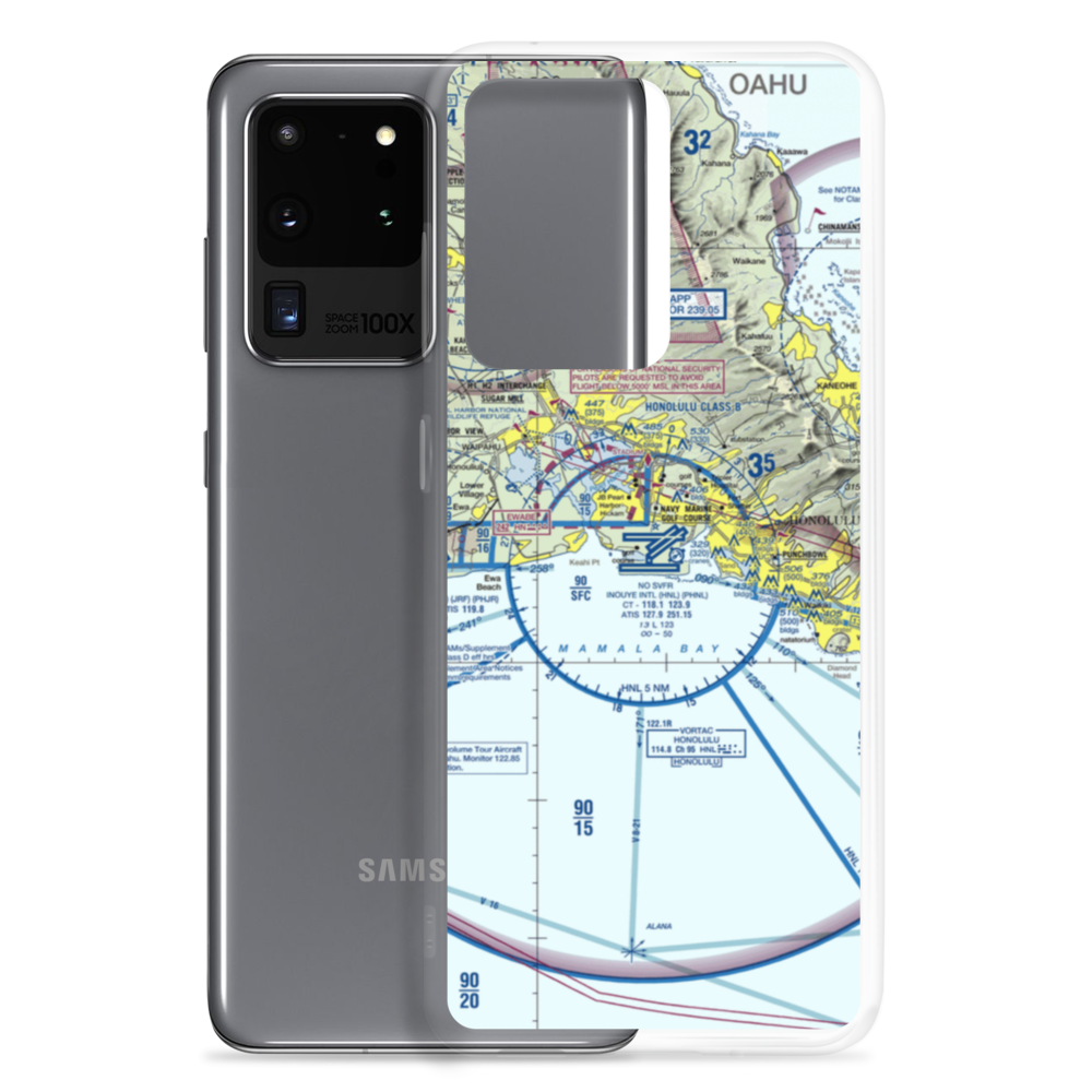 Daniel K Inouye International Airport (HNL) VFR Sectional Samsung Case Samsung Galaxy S20 Ultra model shown