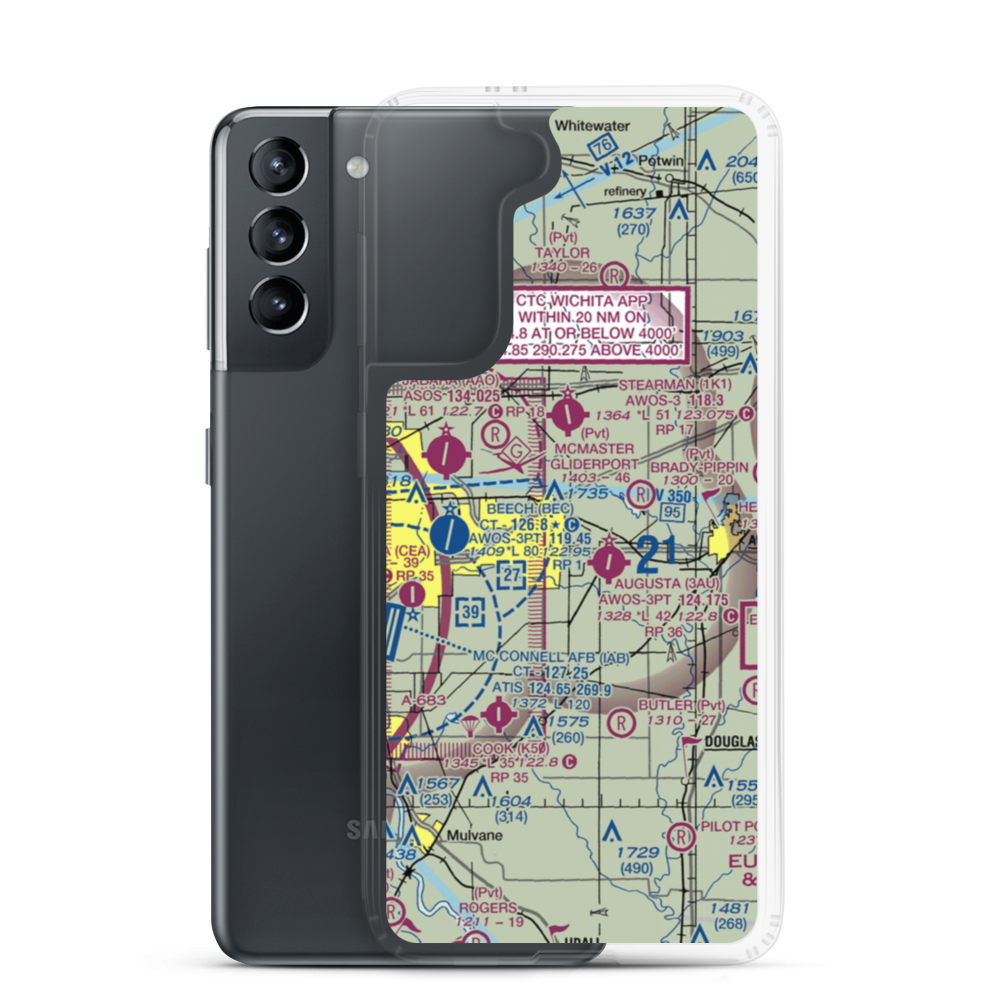 Daniel's Landing Airport (13KS) VFR Sectional Samsung Case Samsung Galaxy S21 model shown